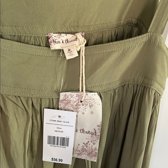 Hem & Thread Olive Green Maxi Dress - Picture 2 of 7